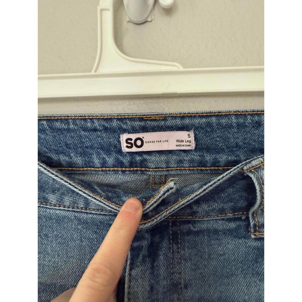 SO wide leg cargo jeans size 5 - Picture 3 of 3